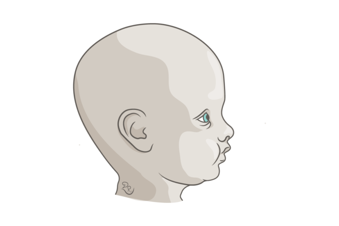 crtež deteta iz profila